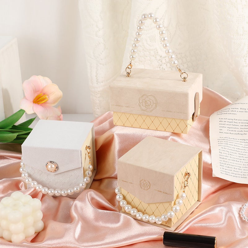 Exquisite Pearl Portable Gift Box Wedding Niche Light Luxury Wedding Candy Box Valentine'S Day And Chinese Valentine'S Day Gift Box Empty Box - Image 2